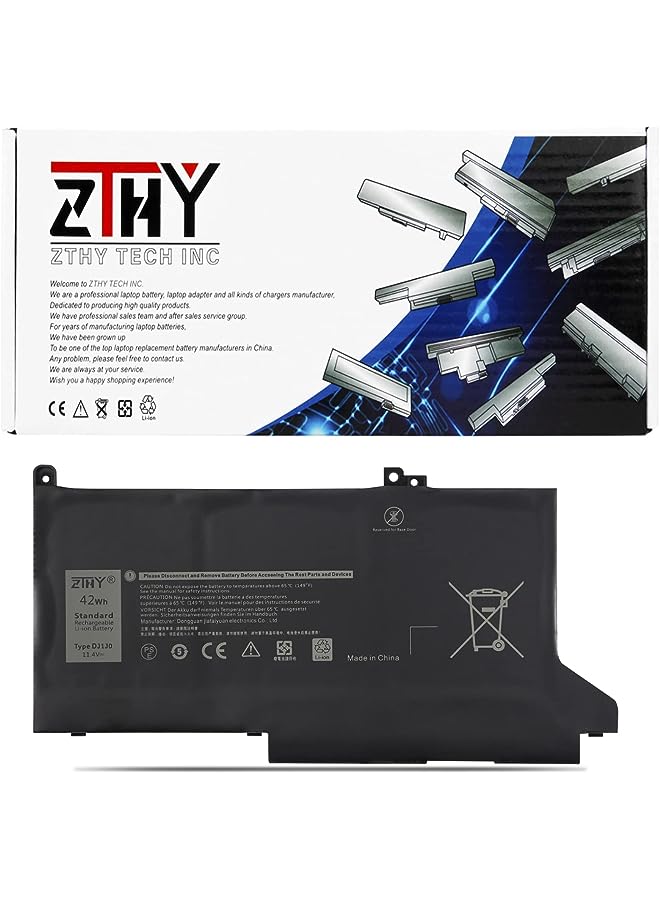 ZTHY Dj1J0 Pgfx4 Laptop Battery For Dell Latitude 12 7480 7490 7280 E7280 7290 E7290 13 E7380 E7390 7380 7390 14 E7480 E7490 Series P28S P28S001 451-Bbzl C27Rw K8X0T1 Onfoh K8X0T Khy0C(3-Cell)