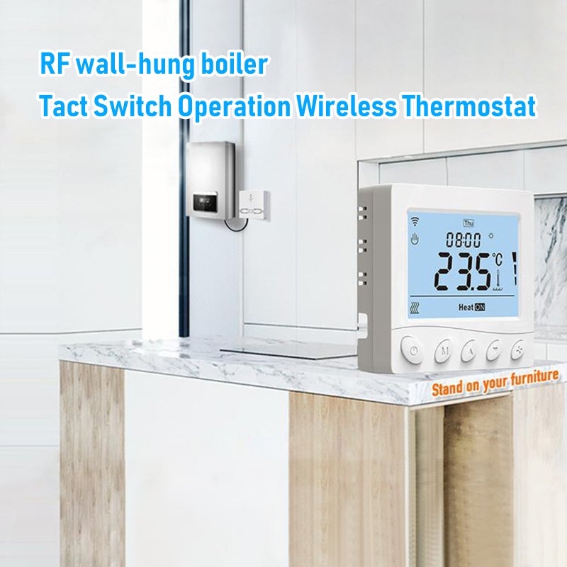 WIFI Smart Boiler Thermostat with Receiver 3.2Inch LCD Display Intelligent Thermostat with Application & Voice Control Digital Programmable Thermostat - Image 3