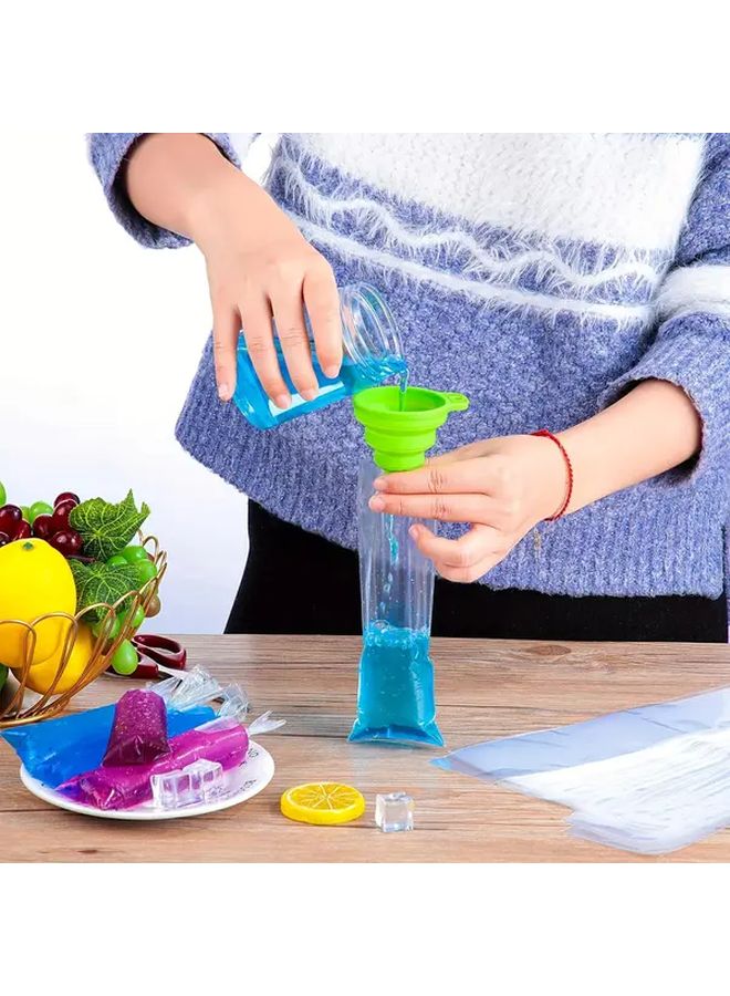 100pcs Reusable Popsicle Bags Plastic Ice Pop Molds Freezer Safe For DIY Frozen Treats - Image 5