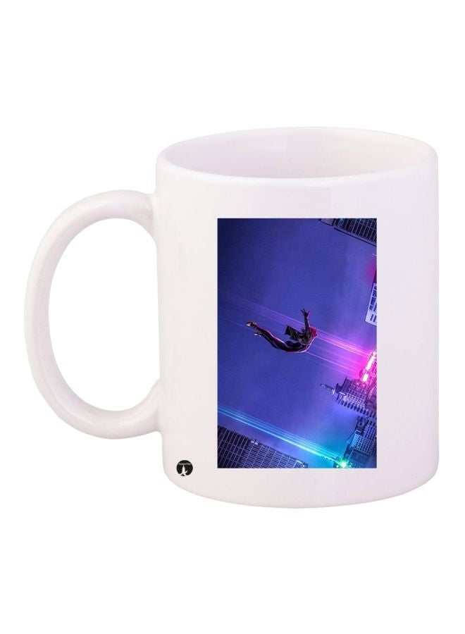 RYN Spiderman Printed Coffee Mug White/Purple/Black 11ounce
