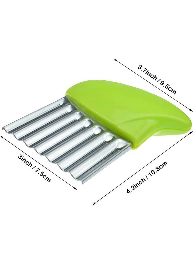 Styxon Stainless Steel Vegetable Wavy Chopper Cutter French Fry Slicer | 18 X 11 X 1 cm | Pack 1 | Multicolor - Image 3