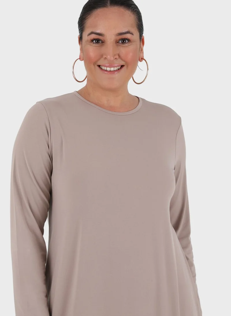 Alia by modanisa Ruffled Hem Dress