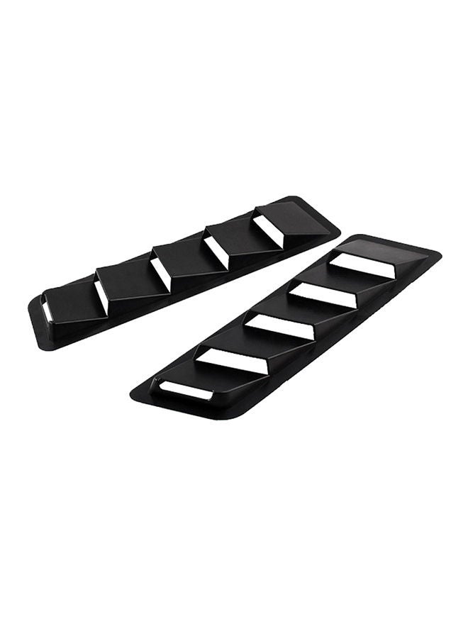 XiuWoo 2-Piece Universal Car Air Intake Scoop Bonnet Hood Vent Louver Cooling Panel Trim Set
