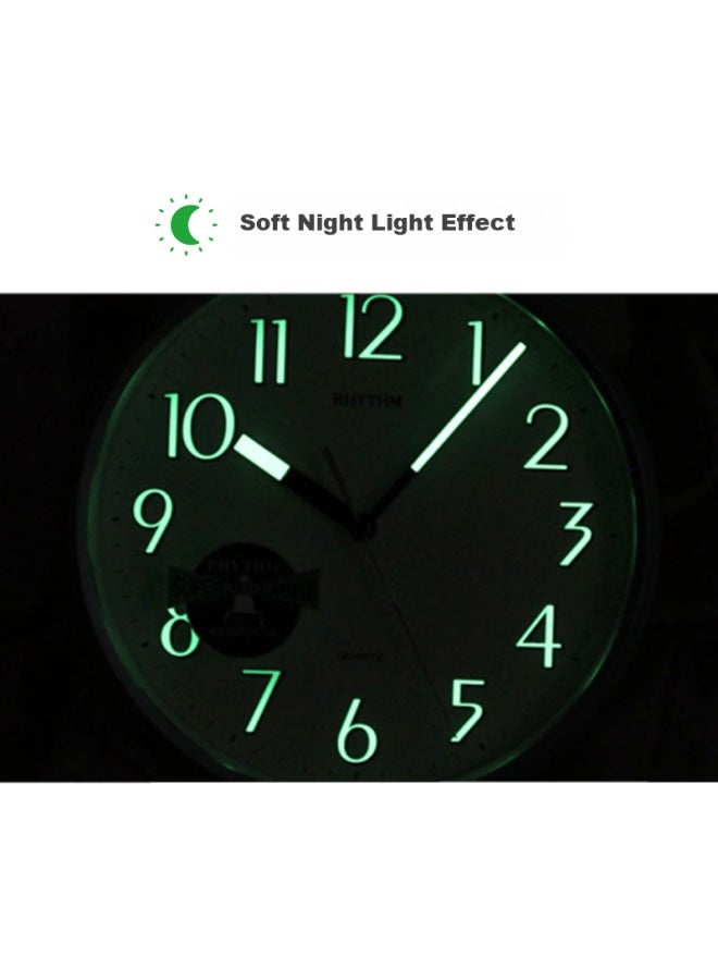 Rhythm Minimalist Luminous Living Room Wall Clock Bedroom Fashion Decorative Clock 24cm Blue Cmg727nr04 - Image 2