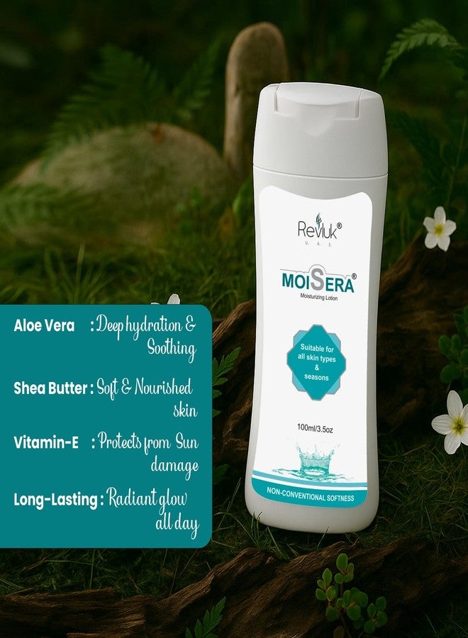 Revluk Moisera Moisturizing Lotion for Dry & Sensitive Skin | Long-Lasting Hydration | Non-Greasy Daily Use Body Lotion| Duo Pack - Image 4