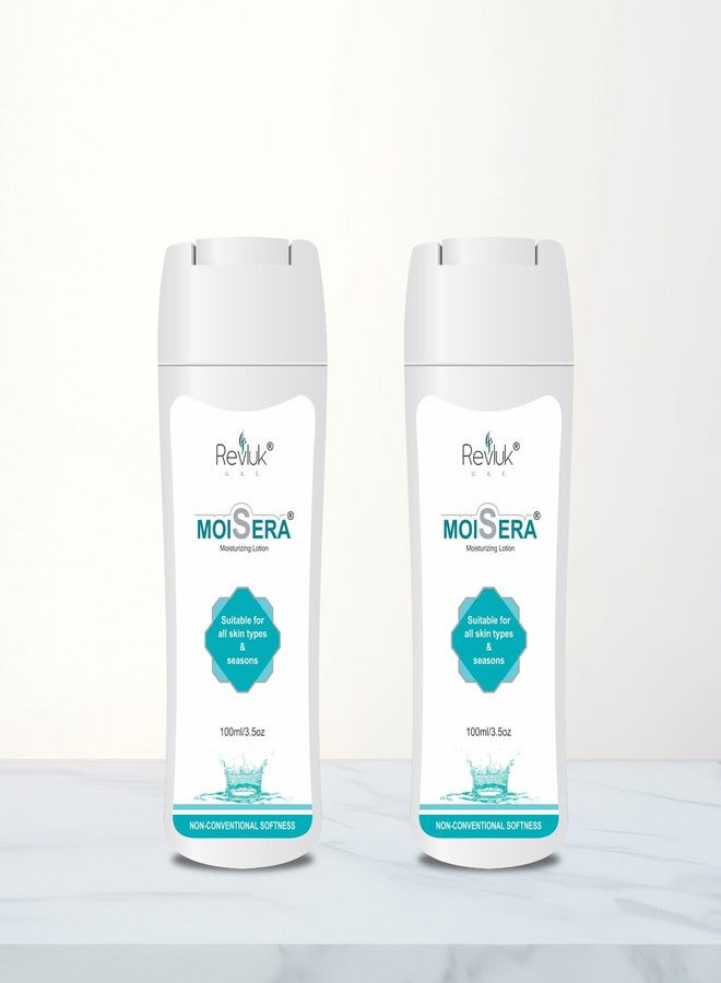 Revluk Moisera Moisturizing Lotion for Dry & Sensitive Skin | Long-Lasting Hydration | Non-Greasy Daily Use Body Lotion| Duo Pack - Image 1