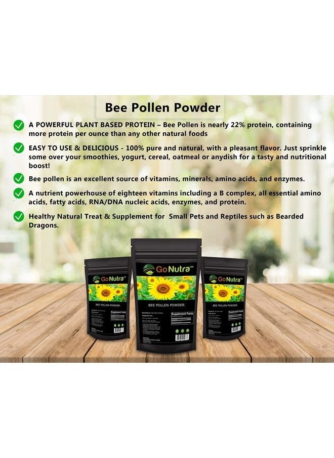 Go Nutra - Bee Pollen Powder 8 oz. | Pure Non-GMO Natural Vegan Gluten-Free - Image 1