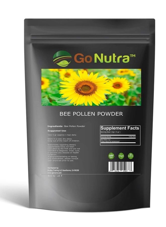 Go Nutra - Bee Pollen Powder 8 oz. | Pure Non-GMO Natural Vegan Gluten-Free - Image 1