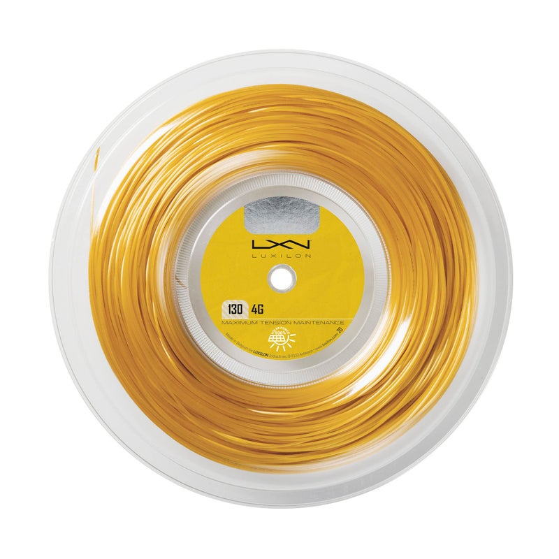 Luxilon 4G 130 Tennis String 200m Reel Gold