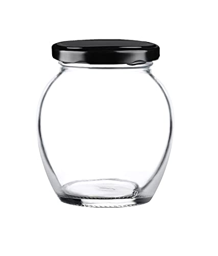FIMBRIA Glass Jars Containers With Lid For Kitchen StorageSet of 12 400 ml Transparent - Image 5