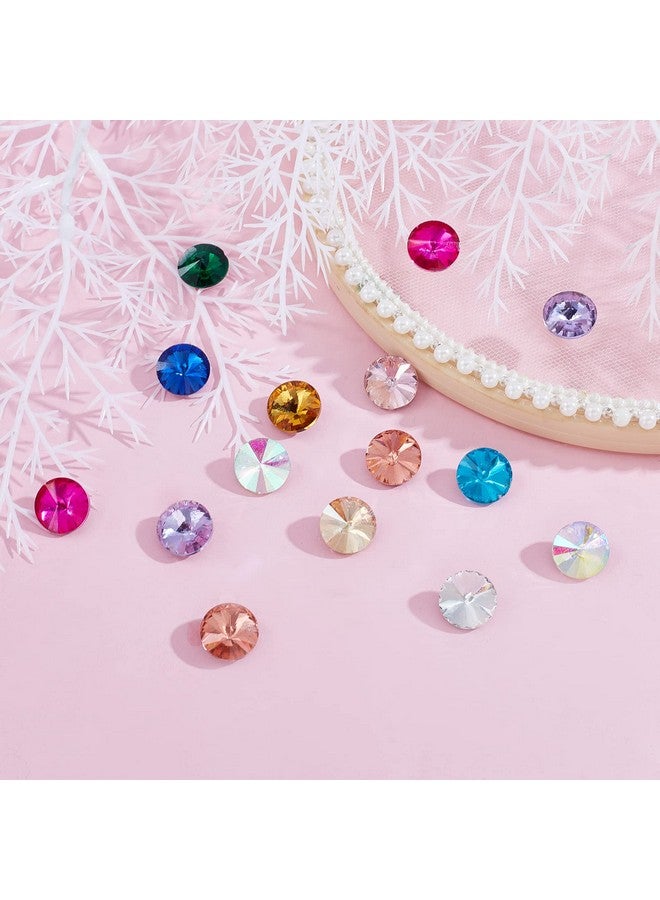CHGCRAFT 50Pcs 12x6mm Pointed Back Glass Rhinestone Cabochons Rivoli Rhinestone Faceted Cone Shaped Cabochons for DIY Clothes Sewing Beads Phone Case Decorations, Mixed Color - Image 4