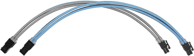 Formulamod Sleeve Extension Power Supply Cable Kit 18AWG ATX 24P+ EPS 8-P+PCI-E8-P with Combs for PSU to Motherboard/GPU Fm-NCK3 (Silver Grey Sky Blue) - Image 5