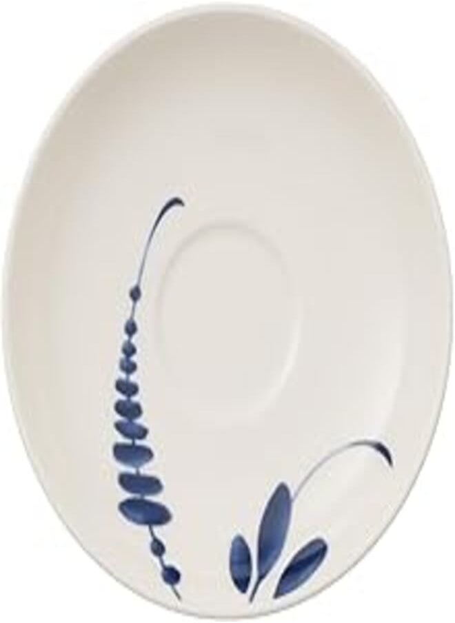 Villeroy & Boch Villeroy & Boch Old Luxembourg Brindille Espresso Cup Saucer, 4.75 in, White/Blue 