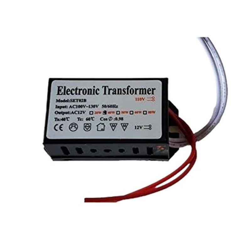 40W Halogen Transformer 110-130V AC Input 12V