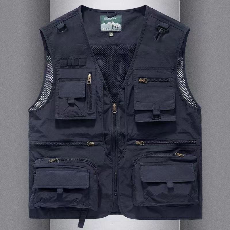 2025 Popular Mesh Men'S Vest Outdoor Multi-Bag Fishing Pography Vest 8512 Vest - Image 3