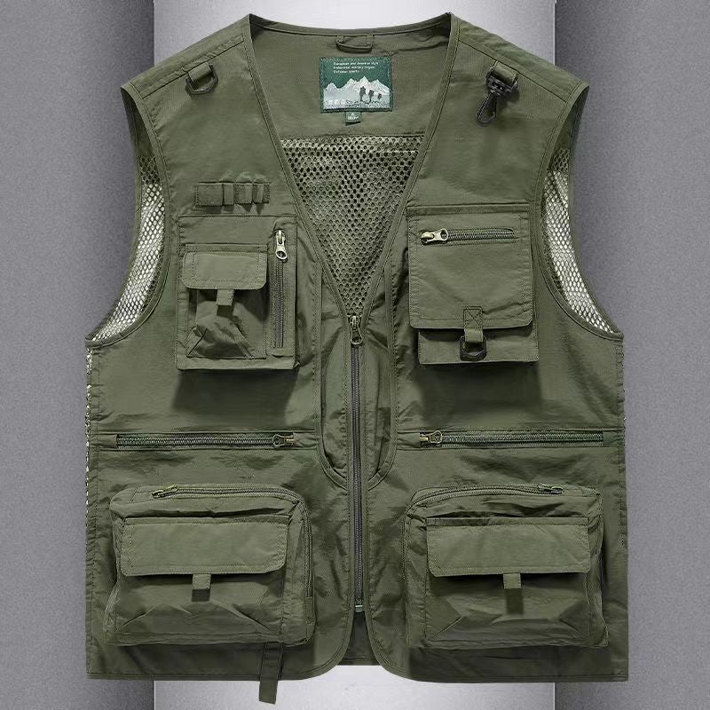 2025 Popular Mesh Men'S Vest Outdoor Multi-Bag Fishing Pography Vest 8512 Vest - Image 4