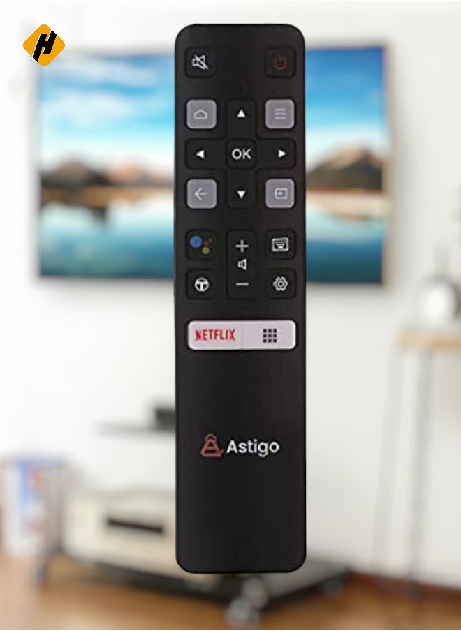 HuHa - Astigo Compatible Remote For Tcl Smart Hd 4K Led Tv With Netflix Function Without Google Assist Voice - Image 1