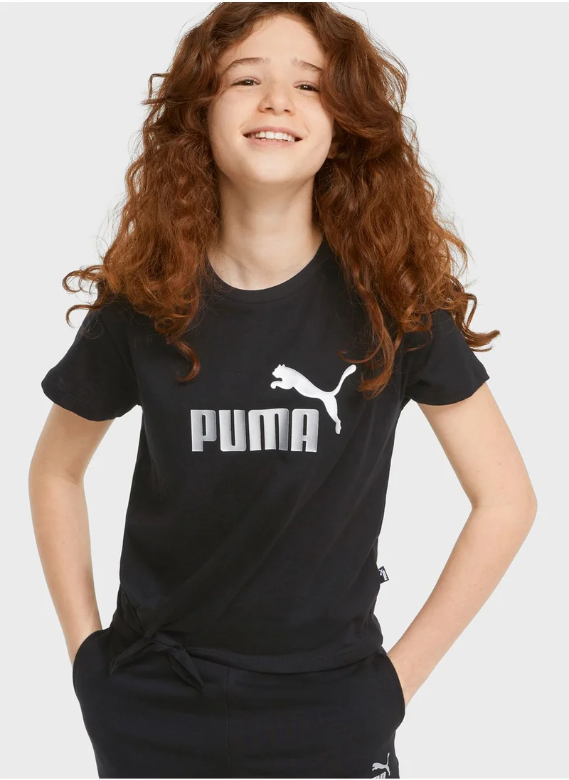 PUMA Youth Essential Logo Knotted T-Shirt