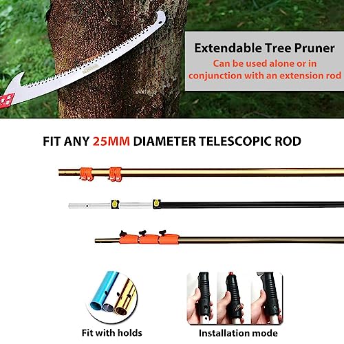 Optifit® Pruning Saw 15.7 Inches Hand Powered Curved-Blade Hand Saw For Cutting Branches,Trimming,Heavy Duty Manganese Steel For Gardening - Image 4