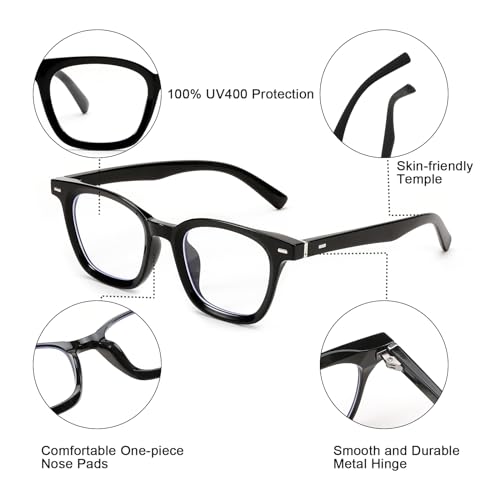 Karsaer Square Blue Light Blocking Glasses Anti Eyestrain Cat Eye Fashion Eyewear E1169 - Image 4
