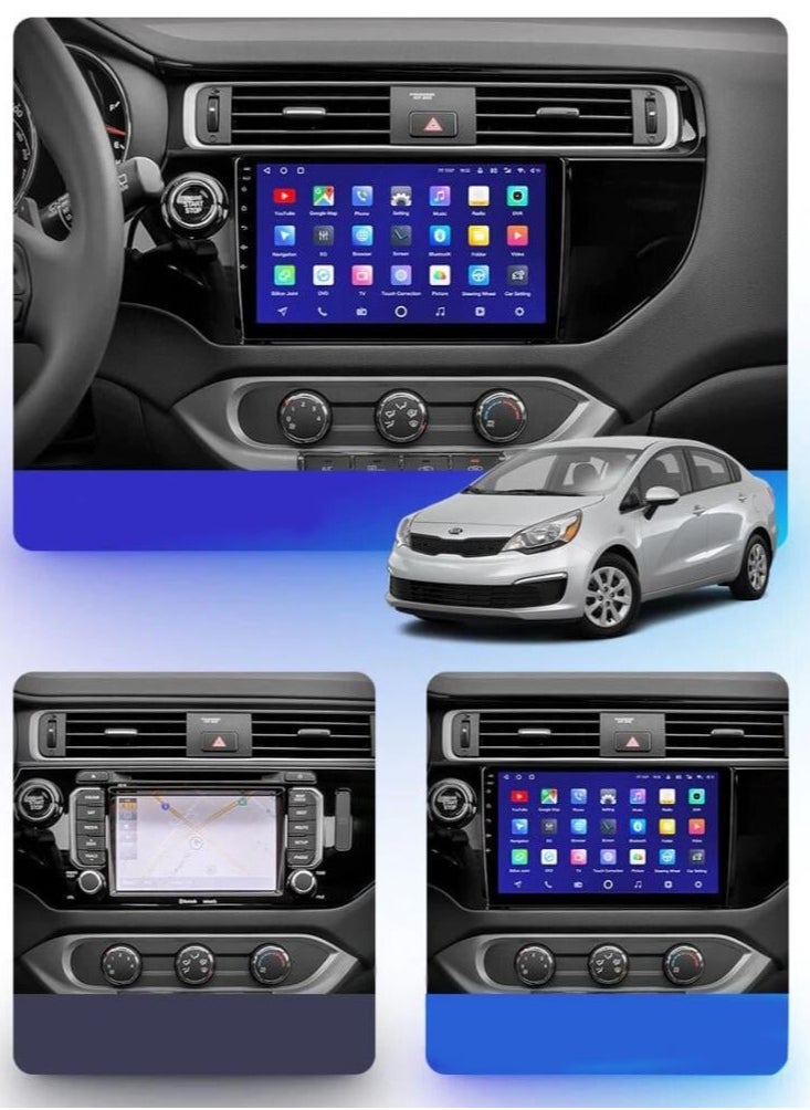 X-All Kia Rio screen and decor / 4 GB RAM + 32 GB storage space + Apple CarPlay  - Image 3