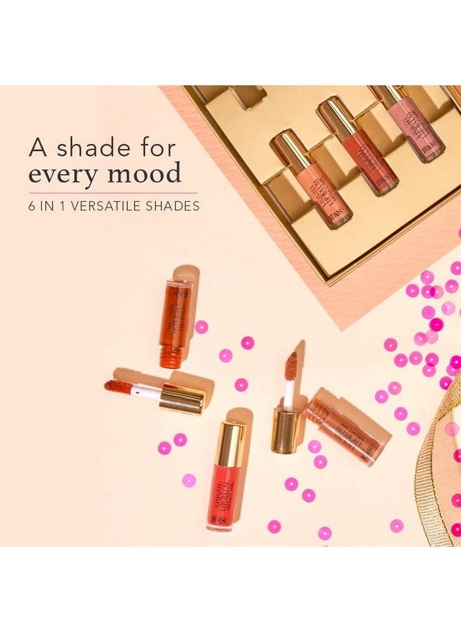 RAS LUXURY OILS - Tinted Lip Balm ; Miniature Gift Set Of 6 Shades Lip & Cheek Tint ; Helps Moisturize Nourish & Soften Lips With Shea Butter & Jojoba Oil ; Natural & Organic ; Vegan & Cruelty Free - Image 1