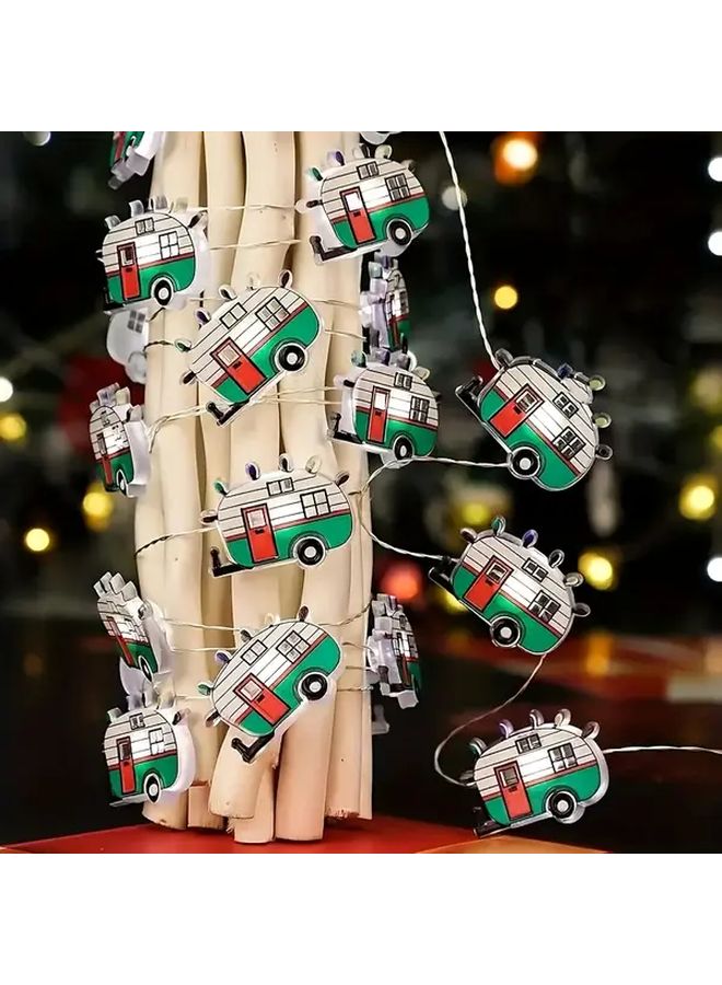 مصابيح LED على شكل عربة تخييم (10 مصابيح، لون دافئ) للحفلات في الحديقة - Image 4