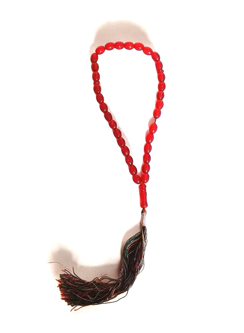 Red Medium Length Prayer Beads  - Image 1