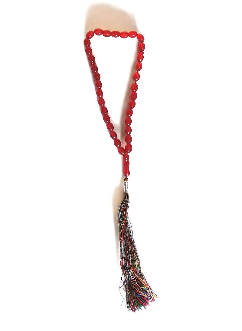 Red Medium Length Prayer Beads  - Image 3