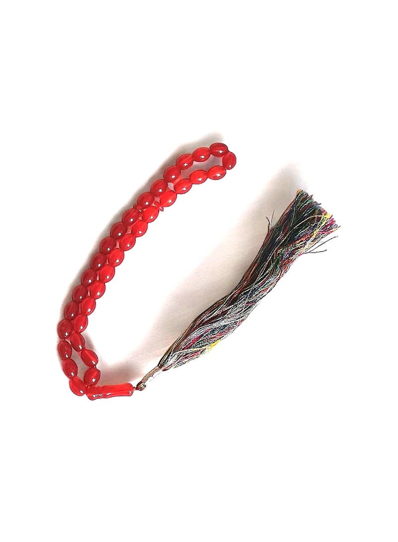 Red Medium Length Prayer Beads  - Image 5