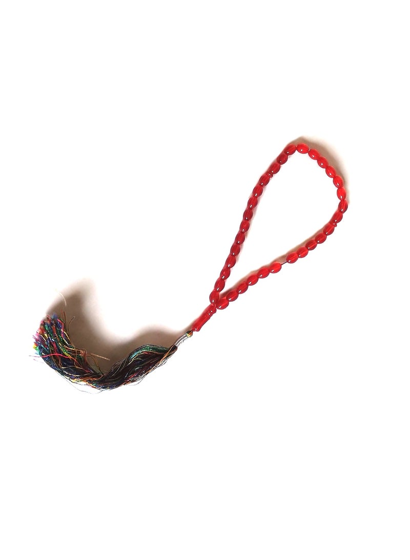 Red Medium Length Prayer Beads  - Image 4