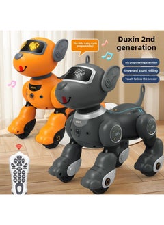 Generic Intelligent Voice Remote Control Robot Dog Induction Following Toy Dog Touch Interactive Electronic Pet Children's Toy-Color:1536 Gray Intelligent Voice Control Robot Dog-Specifications:English Version  - Image 3