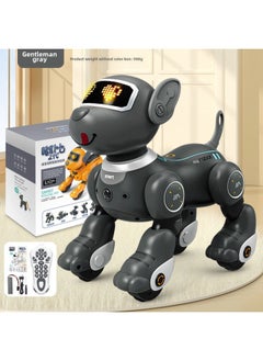 Generic Intelligent Voice Remote Control Robot Dog Induction Following Toy Dog Touch Interactive Electronic Pet Children's Toy-Color:1536 Gray Intelligent Voice Control Robot Dog-Specifications:English Version  - Image 1