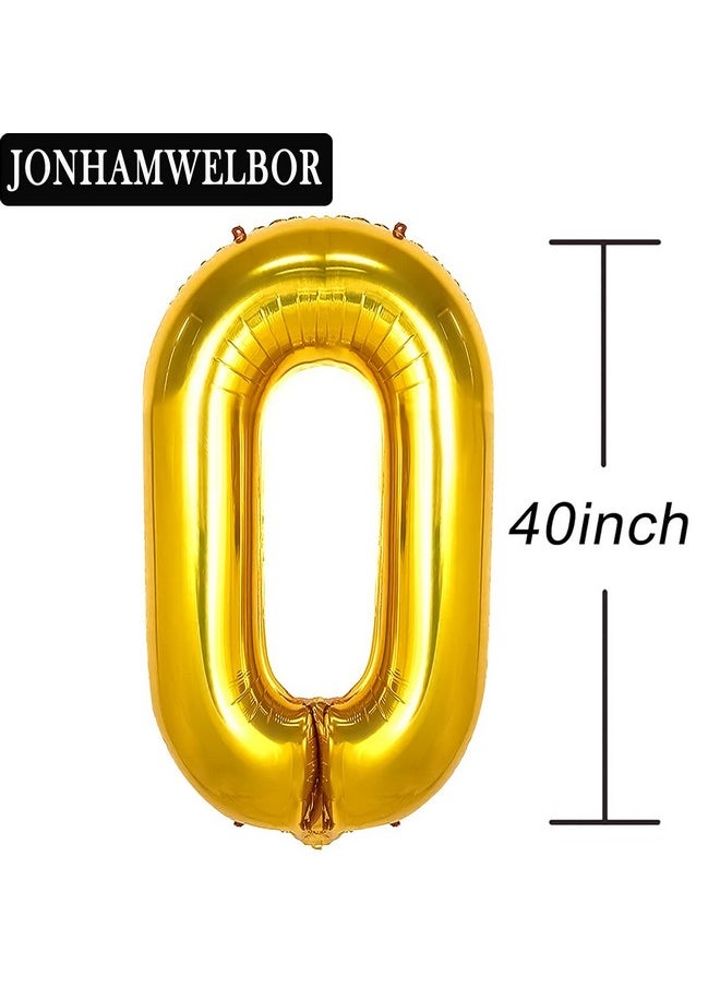 JONHAMWELBOR 50 Number Balloons Gold Big Giant Jumbo Number 50 Foil Mylar Balloons For 50Th Birthday Party Supplies 50 Anniversary Events Decorations  - Image 3