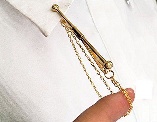 Geek-M 2PCS Tie Collar Bar Pin Set for Men - Classic Collar Clip with Hang Chain - Image 5