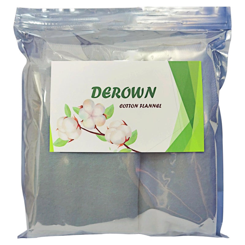 DEROWN 4Pcs Cotton Flannel for Castor Oil Pack, Less Mess Made of Unbleached Organic Cotton Flannel Reusable Soothing Heat Compress for Liver, Abdomen, Joints, Highly Absorbent Soft Feel Like Nightgown - Image 2