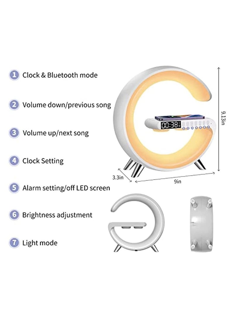 4 in 1 Multifunctional Wireless Charger - Light + Speaker + Digital Clock + 15W Wireless Charger with App Control - Image 2