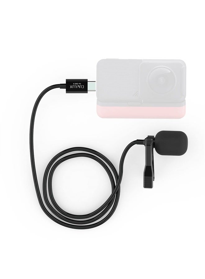 Wired Lavalier Lapel Microphone, Tpye C Clip On Mic Omnidirectional Microphone For