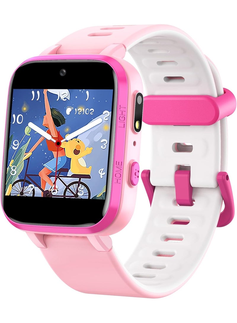 ZONEY Kids Camera Smartwatch,Game Watch Toy with Music Player, Kids Video Smart Watch with 16 Games, Flashlight,Alarm Clock,Pedometer, Birthday Gift for Boys Girls (Pink) - Image 1