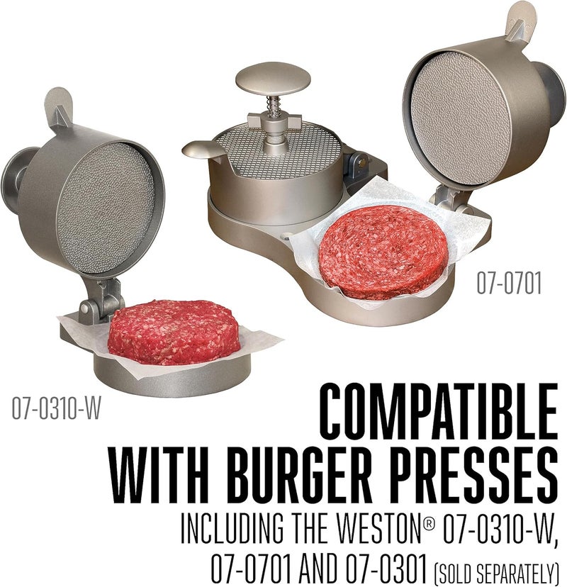 Weston Hamburger Patty Paper 55 x 55 Squares Waxed Durable  Restaurant Grade Separates Meats Cheese and Baked Goods Made in USA 1000 Count 100102WWhite - Image 3