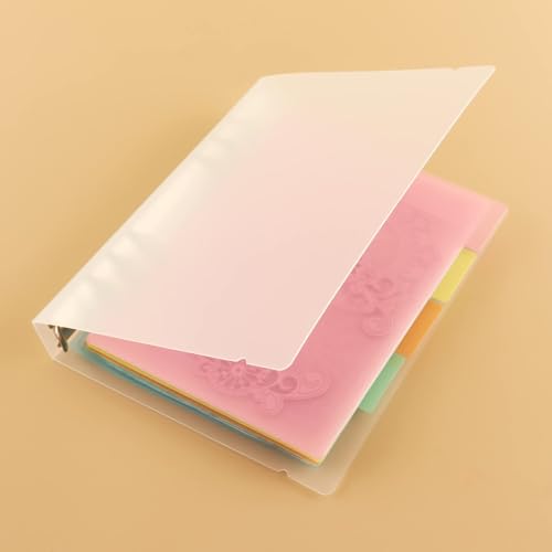 CYFUN DESIGN A5 6 Ring Binder Coveder with Snap Closure Button Storage Book Cover for 6 Hole Planner Pages Refill Insert Die Storage Book Binder - Image 4