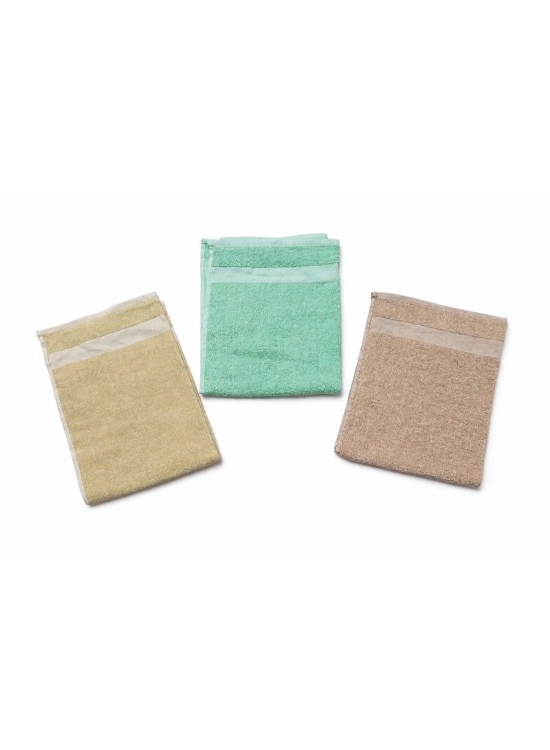 High-quality cotton towel set, 40x60 cm, 3 pieces - Image 1