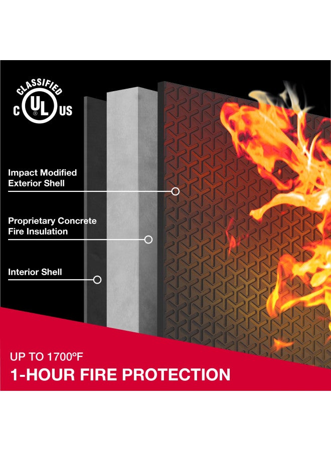 SentrySafe Sentry Safe Home Safe, Fireproof, Waterproof, with Digital Keypad and Override Key and Adjustable Tray, FPW082HSB, 0.81 cu ft