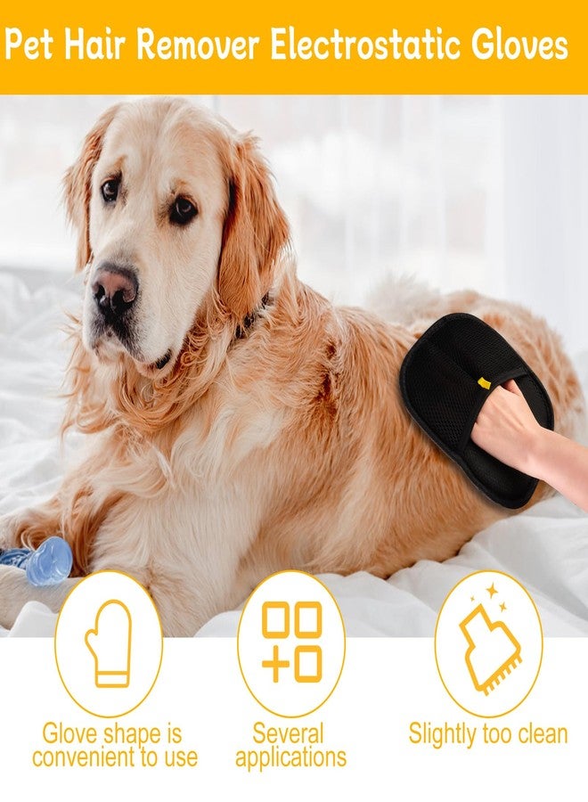 frsba Pet Hair Removal Glove for Cats & Dogs, Efficient Grooming Gloves for Cat Hair, Reusable Pet Hair Remover Electrostatic Glove, Pet Hair Remover for Couch, Bed, Clothing (2 Pcs) - Image 2