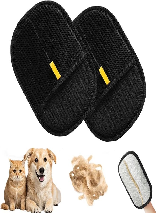 frsba Pet Hair Removal Glove for Cats & Dogs, Efficient Grooming Gloves for Cat Hair, Reusable Pet Hair Remover Electrostatic Glove, Pet Hair Remover for Couch, Bed, Clothing (2 Pcs) - Image 1