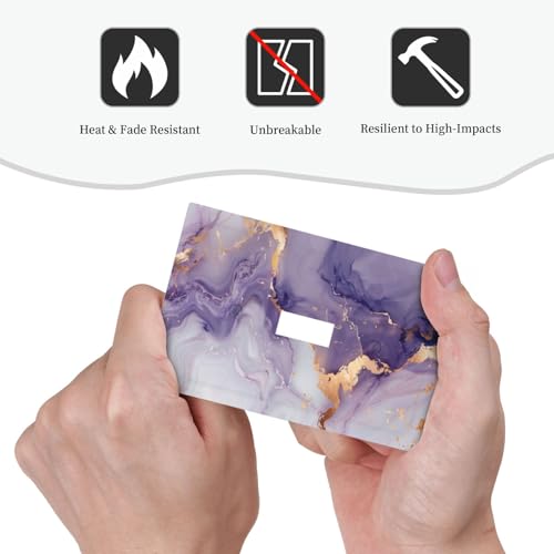 Sghxwp Decorative Light Switch Plate Covers Modern Abstract Purple Gold Marble Texure 1 Gang Wall Plate Single Toggle Switch Cover Plate Jumbo Electrical Switchplate Receptacle Faceplate - Image 5
