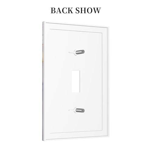 Sghxwp Decorative Light Switch Plate Covers Modern Abstract Purple Gold Marble Texure 1 Gang Wall Plate Single Toggle Switch Cover Plate Jumbo Electrical Switchplate Receptacle Faceplate - Image 3