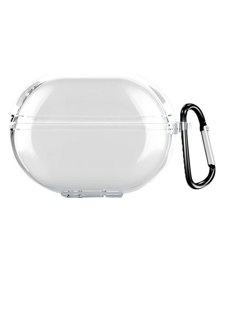 Cover Compatible with Huawei Freebuds 6i Case Cover Clear Soft TPU Shockproof Case Full Body Transparent Protective Cover with Keychain Anti Lost (Clear) - Image 1