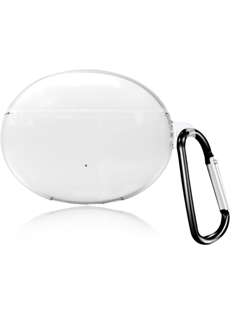 Cover Compatible with Huawei Freebuds 6i Case Cover Clear Soft TPU Shockproof Case Full Body Transparent Protective Cover with Keychain Anti Lost (Clear) - Image 3