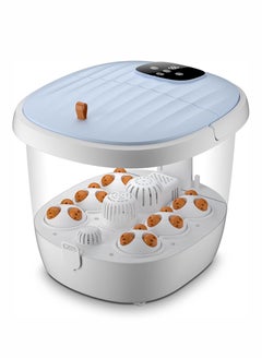 Generic Foldable Electric Shiatsu Foot Spa Massager with LED Display Intelligent Temperature Control Timer Herbal Soak Motorized Rollers and Vibration Foot Bath Basin Portable Soaking Basin Bucket Foot Wash Basin for Pain Relief Blood Circulation and Foot Care Home and Spa Usage  - Image 1